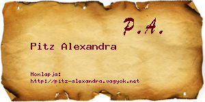Pitz Alexandra névjegykártya