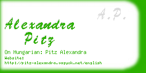 alexandra pitz business card